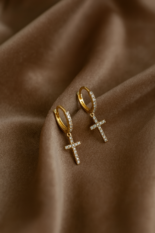 14k 1.5ct diamond hoop earrings