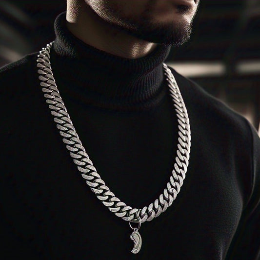 925 Silver Cuban 12"