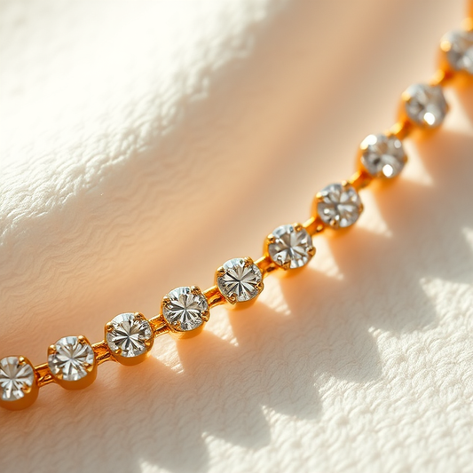 10 K Gold Tennis Chains 12mm