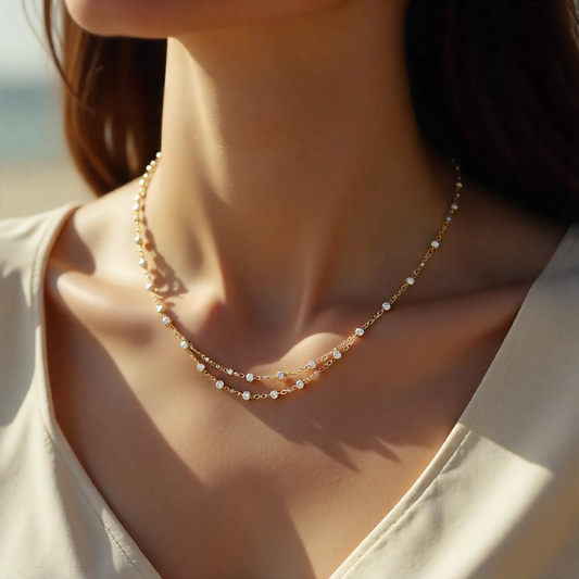 10 K Gold Tennis Chains 10mm