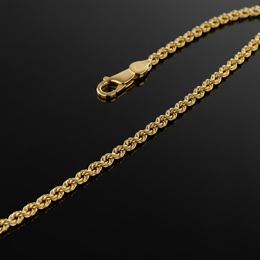 10 K Gold Rope Chain Solid 3.5mm