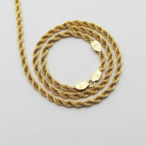 10K Gold Rope Chain 14"