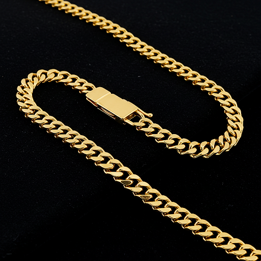 10 K Gold Cuban Link Chain Solid 12"