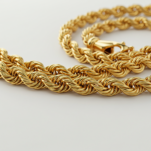 10K Gold Rope Chain Solid 4mm